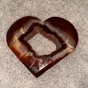 Carnelian Heart with druzy